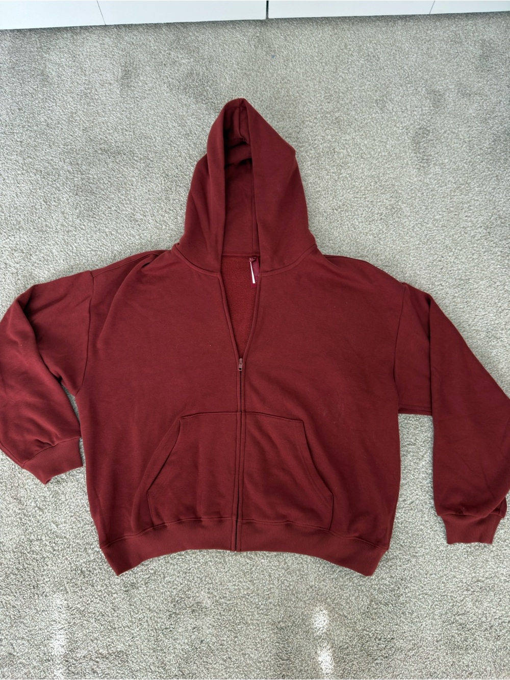 SKIMS Rust Red Hoodie Jacket